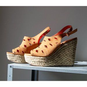 Laser Cut Suede Espadrilles - NIB Via Spiga "Katrina" - Italian suede
